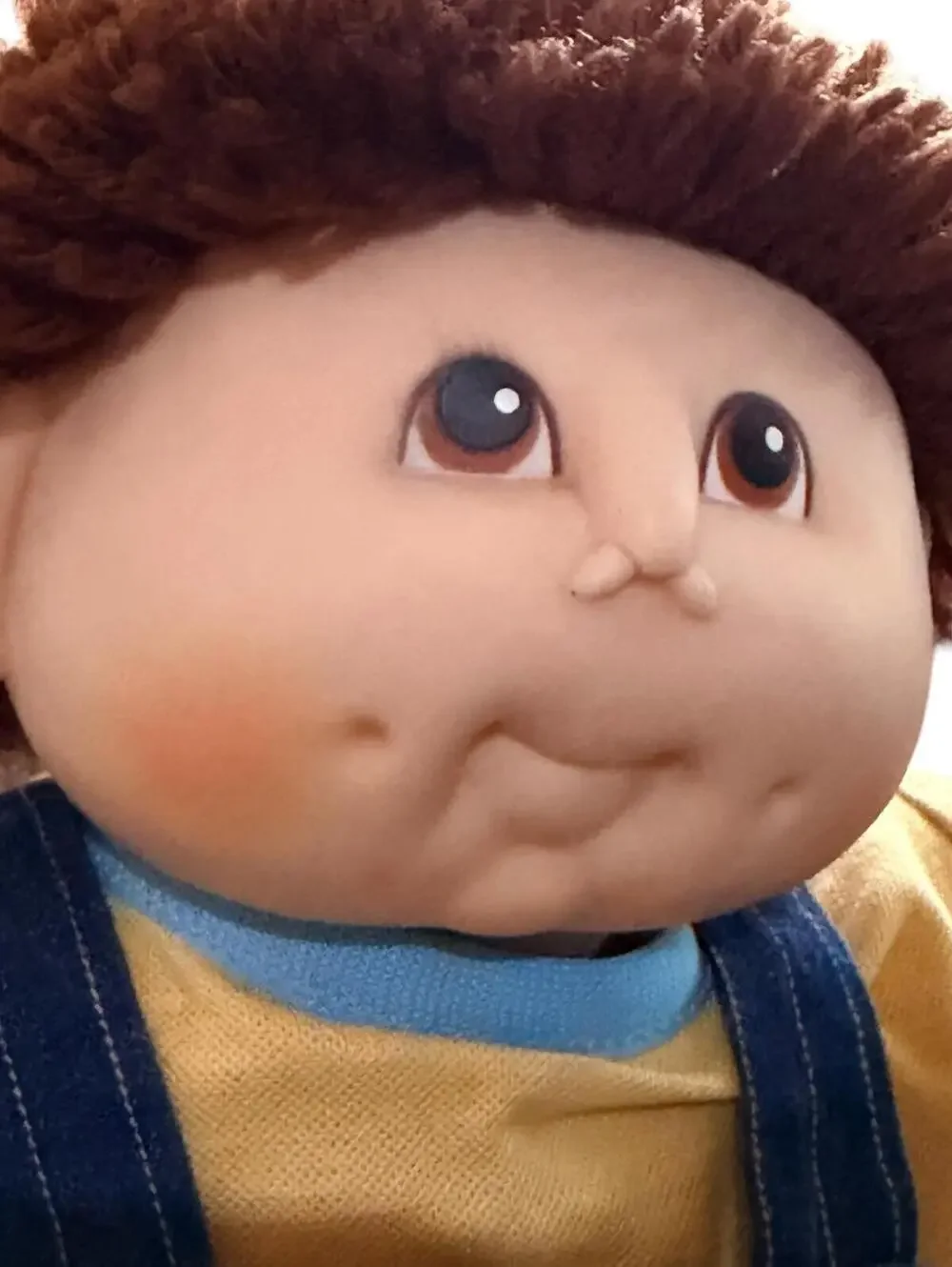 Rate Vintage Fibre-Craft Doll Baby  Yarn Hair Boy Doll Brown Hair